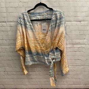 We the Free Maldives Wrap Top Sz L NWT